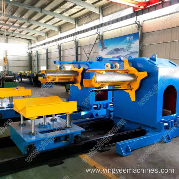 7 tons hydraulic decolier using floor decking machine